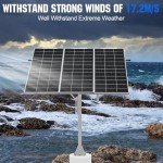 ECO-WORTHY 600W Solar Panel Tracker System: 3pcs Bifacial 195W Monocrystalline Solar Panels, Single-Axis Solar Tracking Kit with Tracker Controller for Shed Farm Yard Hut Field and Any Off-Grid