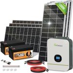 ECO-WORTHY 1200W 4.68KWH Off-Grid Solar Panel System for RVs, Sheds, Cabins and Home:6pcs 195W Bificial Solar Panels+2pcs 12.8V 280Ah Lithium Battery+24V 3000W Solar Hybrid Inverter
