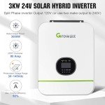 ECO-WORTHY 1200W 4.68KWH Off-Grid Solar Panel System for RVs, Sheds, Cabins and Home:6pcs 195W Bificial Solar Panels+2pcs 12.8V 280Ah Lithium Battery+24V 3000W Solar Hybrid Inverter