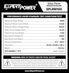 ExpertPower 100W 12V Solar Power Kit with Battery : 100W 12V Solar Panel + 10A Charge Controller + 21Ah Gel Battery