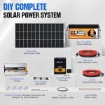 [Ultra] ECO-WORTHY 1200W 24V 5.52KWH Lithium Battery Solar System Off Grid:6pcs 195W Bifacial Solar Panels+2Pcs 12.8V 280Ah Lithium Battery+60A MPPT Charge Controller+3000W Pure Sine Wave Inverter