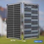 Bifacial 200W Solar Panels Kit Solar Panel with 30A PWM Charge Controller A+ Cell Cables Connectors Brackets Y Branch Adapter Cable for RV Boats Battery Marine Home Outdoor Off-Grid System
