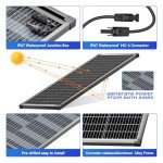 Bifacial 200W Solar Panels Kit Solar Panel with 30A PWM Charge Controller A+ Cell Cables Connectors Brackets Y Branch Adapter Cable for RV Boats Battery Marine Home Outdoor Off-Grid System