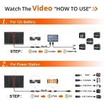 DOKIO 110w 18v Portable Foldable Solar Panel Kit (21x28inch, 5.9lb),Solar Controller 2 USB Output to Charge 12v Batteries/Power Station (AGM, Lifepo4) Rv Camping Trailer Emergency Power