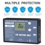 DOKIO 110w 18v Portable Foldable Solar Panel Kit (21x28inch, 5.9lb),Solar Controller 2 USB Output to Charge 12v Batteries/Power Station (AGM, Lifepo4) Rv Camping Trailer Emergency Power