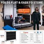 DOKIO Solar Suitcase 200W Portable Foldable Solar Panel 18v Monocrystalline with Controller to Charge 12 Volts Batteries (All Lead/Acid Types: Vented AGM Gel) RV Camping Marine