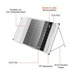 DOKIO Solar Suitcase 200W Portable Foldable Solar Panel 18v Monocrystalline with Controller to Charge 12 Volts Batteries (All Lead/Acid Types: Vented AGM Gel) RV Camping Marine