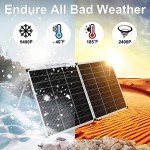 DOKIO Solar Suitcase 200W Portable Foldable Solar Panel 18v Monocrystalline with Controller to Charge 12 Volts Batteries (All Lead/Acid Types: Vented AGM Gel) RV Camping Marine