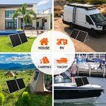 DOKIO Solar Suitcase 200W Portable Foldable Solar Panel 18v Monocrystalline with Controller to Charge 12 Volts Batteries (All Lead/Acid Types: Vented AGM Gel) RV Camping Marine