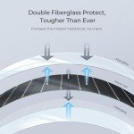 BougeRV Arch 100 Watt Fiberglass Flexible Solar Panel, Portable Bendable 12 Volts 10BB Mono Cell for RV Camping Home Boat Marine Curve Surface Black