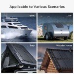 BougeRV Arch 100 Watt Fiberglass Flexible Solar Panel, Portable Bendable 12 Volts 10BB Mono Cell for RV Camping Home Boat Marine Curve Surface Black