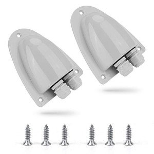 BougeRV 2 Pack Solar Double Cable Entry Gland Box, RV roof Waterproof ABS Solar Double Cable Entry housing for RVs, Boats, Yacht, Roofs，camperman for All Cable Types 14AWG to 10AWG （Gray）