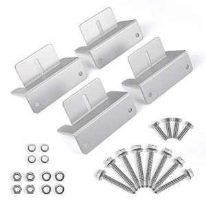 BougeRV mounting z Bracket for 100w 150w 200w 300w Solar Panel, Supporting for RV, Roof, Boat, Off-Grid, Set of 4 Units