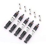 BougeRV 5PCS 15A Solar Fuses Holder Inline, 5PCS PV Inline Fuse Holders 15 Amp for Solar Panel and Solar Controller, Waterproof Solar Fuse Connector, Solar Surge Protection Device