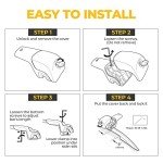 BougeRV Lockable Roof Rack Cross Bars Compatible with Volkswagen VW Atlas 2017-2025 Aluminum Anti-Rust Crossbars for Roof Cargo Carrier Bag Kayak Canoe Bike Luggage Snowboard, Black