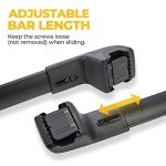 BougeRV Lockable Roof Rack Cross Bars Compatible with Volkswagen VW Atlas 2017-2025 Aluminum Anti-Rust Crossbars for Roof Cargo Carrier Bag Kayak Canoe Bike Luggage Snowboard, Black