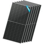 SUNGOLDPOWER 6pcs 560W Bifacial PERC Solar Panels Monocrystalline, High Efficiency Solar Panel for Charging Station,Rooftop, Household, Marine, RV, On/Off Grid Solar System (6pcs 560W Bifacial Panel)