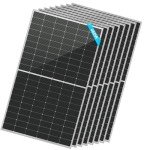 SUNGOLDPOWER 8PCS 460W Bifacial PERC Solar Panels Monocrystalline, High Efficiency Solar Panel for Charging Station,Rooftop, Household, Marine, RV, On/Off Grid Solar System (8pcs 460W Bifacial Panel)