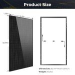 SUNGOLDPOWER 4PCS 500 Watt Monocrystalline Solar Panel UL61730 11BB Grade A Cell,Black,IP68, for 12V/24V/48VdcRV,Home,Farms,Parking Lot,Marine,on/Off-Grid System(2000W)
