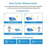 SUNGOLDPOWER 3000W 24V Solar Inverter All in One, 120Vac AC Input,120Vac AC Output Pure Sine Wave, 80A MPPT Solar Charger and 40A AC Battery Charger for Lithium SLD FLD Batteries in Off Grid System