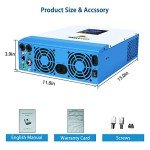 SUNGOLDPOWER 3000W 24V Solar Inverter All in One, 120Vac AC Input,120Vac AC Output Pure Sine Wave, 80A MPPT Solar Charger and 40A AC Battery Charger for Lithium SLD FLD Batteries in Off Grid System