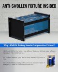 ECO-WORTHY 12V 280AH LiFePO4 Lithium Battery with Bluetooth, Low Temp Protection, Built-in 200A BMS, 3584Wh Energy. Perfect for Off-Grid, RV, Solar System, Camper, Travel Trailer, Backup System