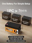 ECO-WORTHY 12V 280AH LiFePO4 Lithium Battery with Bluetooth, Low Temp Protection, Built-in 200A BMS, 3584Wh Energy. Perfect for Off-Grid, RV, Solar System, Camper, Travel Trailer, Backup System