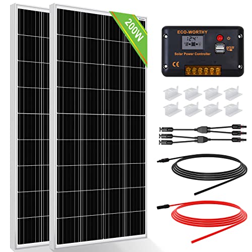 200W 12V/24V Monocrystalline Solar Panel Kit