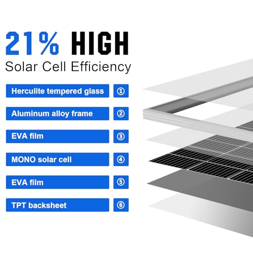 ECO-WORTHY 2-Pack 100W Monocrystalline Solar Panels