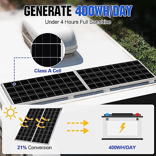 ECO-WORTHY 2-Pack 100W Monocrystalline Solar Panels