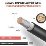 10FT 10AWG Solar Extension Cable Kit with Connectors