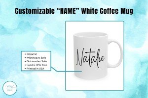 Personalized NAME Script Coffee Mug, Elegant Handwritten Design, Ideal Gift for any Occasion, Customized, (11oz, 15oz)
