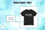 Unisex T-Shirt, Adulting...Not a Fan, Funny Adulting Tshirt, 18th Birthday, 21st Birthday, Christmas, Gag, Joke