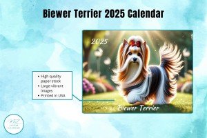 Enchanting 2025 Biewer Terrier Wall Calendar—Perfect Gift for Dog Lovers