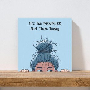 Introvert&#39;s Escape Canvas Print - Humorous Wall Art for Home or Office, 5x7, 8x8