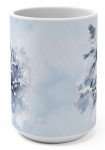 Winter Whisper Owl Ceramic Coffee Mug - Elegant Gift for Nature Lovers, 11oz & 15oz Sizes Available