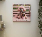 Bark & Brew Café Canvas Wall Art - 8x8 Life&#39;s Too Short For Bad Coffee Poodle Print