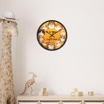It Is Meow Cat O&#39;Clock Wall Art - Colorful Kitty Timekeeper 10-Inch Clock, 3 Base Colors, 2 Hand Colors