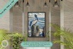 Coastal Guardian - Pelican on Pier Bas Relief Wall Art - Nature Inspired Nautical Tranquil Downloadable and Printable Home and Office Decor