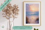 Serene Dawn: Lowcountry Sunrise Over The Ocean - Premium Printable Wall Art - Coastal Beach House Decor for Home, Office or give as a Gift