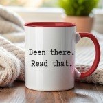 Been there. Read that. Coffee Mug Gift for Book Lovers, Funny Coffee Mug Best Friend Tea Lover Cup for Christmas Gift Hot Cocoa Party