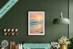 Serenity at Sunset - Inspiring & Tranquil Premium Coastal Beach House, Living Room, Bedroom, or Office Decor Printable Wall Art