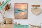 Serenity at Sunset - Inspiring & Tranquil Premium Coastal Beach House, Living Room, Bedroom, or Office Decor Printable Wall Art