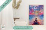 Life&#39;s a Beach - Inspirational Yoga Wall Art Poster, Serene Beach and Yoga Sunset Scene – Perfect Home, Office, Yoga Studio Decor or Gift