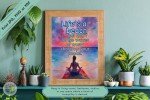 Life&#39;s a Beach - Inspirational Yoga Wall Art Poster, Serene Beach and Yoga Sunset Scene – Perfect Home, Office, Yoga Studio Decor or Gift