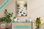 Dawn&#39;s First Journey - Baby Sea Turtles Ocean Inspired Printable Wall Art - Coastal, Inspirational Home and Office Decor or Perfect Gift