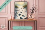 Dawn&#39;s First Journey - Baby Sea Turtles Ocean Inspired Printable Wall Art - Coastal, Inspirational Home and Office Decor or Perfect Gift