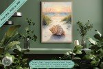 Serenity Shell: Tranquil Lowcountry Beach Sunset - Premium Printable Wall Art for Coastal Home and Office Decor Enthusiasts