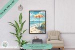 Lowcountry Seaside Serenity – Coastal Beach Scene Printable Wall Art - Tranquil & Calm Digital Print for Home or Office Decor