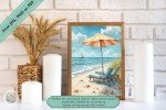 Lowcountry Seaside Serenity – Coastal Beach Scene Printable Wall Art - Tranquil & Calm Digital Print for Home or Office Decor
